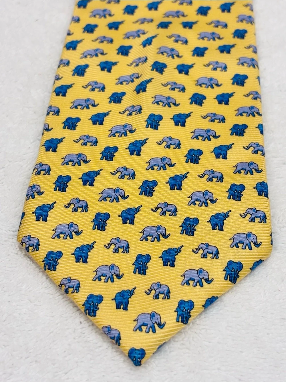 Brand New Happy Elephants Tie By Firenze - 3 3/4 Inches Wide
